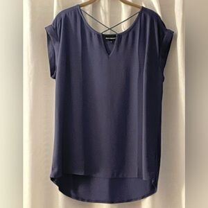 FORTUNE + IVY Carna Mixed Material Blouse